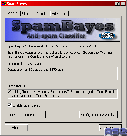 Spambayes CP